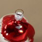 Santa Head Christmas Ornament, Painted Glass, Vintage, West Germany, 23594