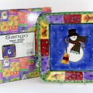 Sango Sweet Shoppe Christmas Candy Dish, 0996-97, Snowman, Sue Zipkin,  23285
