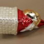 Santa in the Chimney, Vintage Christmas Ornament, Painted Glass, West Germany, 23595