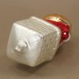 Santa in the Chimney, Vintage Christmas Ornament, Painted Glass, West Germany, 23595