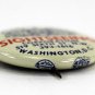 White House Sightseeing Guest Button, Tin Litho Pin, Badge with Image, Vintage, 23436