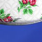 Vintage Decorated Tin, Rosebuds, Large for Candy, Cookies, Sewing, 23472