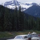 Ford Galaxie 1964 Vintage Color Slide, Old Car Parked at Roadside, 22967