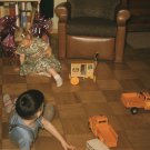 Toys, Trucks, Borden Wagon, Kids Playing, Vintage Color Slide, 20917