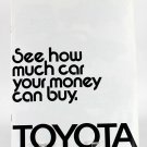 Toyota Multi Page Brochure Booklet, 1972 Land Cruiser, Pick Up, Mark II, Carina, 22324
