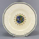 Crown Ducal Blue Pansy Vintage 9" Embossed Rim Plate, Gainsborough, England, 23533