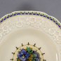 Crown Ducal Blue Pansy Vintage 9" Embossed Rim Plate, Gainsborough, England, 23533