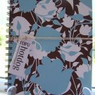 Blue and Brown Floral Notebook