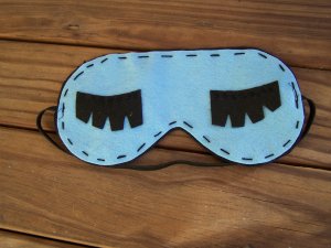 Blue Felt Sleeping Mask
