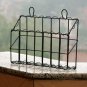 Antique Black Wall Mounted Antique Black Iron Mail Magazine Holder Utility Organizer