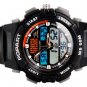 Unisex Dual Movement Digital Waterproof Sports Watch with Backlight (Black) M.