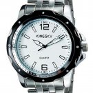 KINGSKY 8811 Men's Stylish Round Analog Quartz Watch (White) M.
