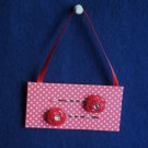 2 Girls Bobby Pin Hair Accessories  Roses Apple Red