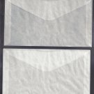 100 #6 Glassine Envelopes  ( 3 3/4 x 6 3/4 inches )