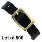 500 Black Leather Luggage Tag Loop Buckle Strap Lenticular Tags #LTL03-B-500#