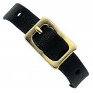 25 Black Leather Luggage Tag Loop Buckle Strap Lenticular Tags - #LTL03-B-25#