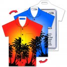 Lenticular Flip Luggage Bag Travel Tag T-Shirt Shape Palm Trees #LTST-363#