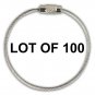 Stainless Steel Screw Cable Loop Luggage Tag 6" LOT of 100