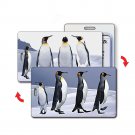 Lenticular Flip Luggage Bag Travel Tag Marching Emperor Penguin #LT01-211#