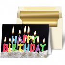 Greeting Card Lenticular 3D Candles Happy Birthday   , Item #GC-950#