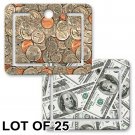 Dollars Coins Money Bookmark Page ClipLenticular Flip LOT OF 25 #PM01-952-S25#