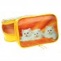 White Kitten Kitty Yellow Purse Make-Up Bag  Cat 3D Lenticular #TP-304-PRADO#