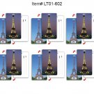 Eiffel Tower Paris Luggage Bag Travel Tag SETof6 Flip Lenticular #LT01-602#