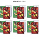 Butterfly Luggage Bag Travel Tag Flip SETof6 Color-Change Lenticular #LT01-201#
