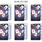 Luggage Bag Travel Tag Poker Playing Card Chips 3D Lenticular SETof6 #LT01-953#
