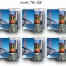 Cable Car Golden Gate  Lenticular Luggage Bag Travel Tag  SET OF 6-#LT01-229-6#