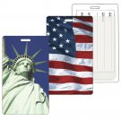 Luggage Bag Travel Tag Statue Liberty American Flag Lenticular #LT01-224#