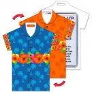 Luggage Bag Travel Tag TShirt Shape Hawaiian Flowers Lenticular #LTST-361#