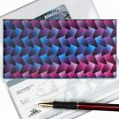Lenticular Color-Changing Blue Purple 3D Cones Checkbook #CBC-R111#