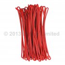 Luggage Tag Loops Red 6" Worms 50 pcs Attachments Flexible #LTL01-RED-50#