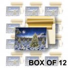 Christmas Cards Trees Snow Lenticular Holiday Greeting Card Item #GC-985-12#