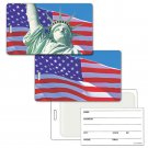American Flag Statue Liberty Luggage Bag Travel Tag Lenticular #LT01-206#