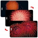 Luggage Bag Travel Tag Fireworks July 4 Animated Lenticular #LT01-208#