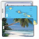 Lenticular Travel Luggage Bag Travel Tag - Beach, Map of Hawaii LT01-226