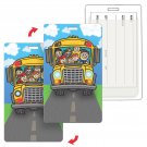 School Bus Luggage Tag Travel Bag Tag Back to School 3D Lenticular #LT01-270#