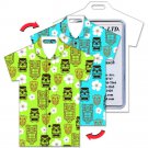 Travel Tag Lenticular Luggage Bag T-Shirt Shape Tiki Mask Flowers #LTST-358#
