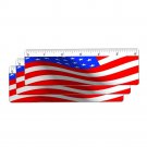 USA Flag Ruler Bookmark 6 In. Animated Lenticular 3 pcs #RU06-220I-S3#