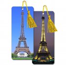 Lenticular Flip Bookmark Eiffel Tower Paris France Day and Night #BM25X65-602#