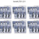 SETOF6 Lenticular Flip Luggage Bag Travel Tag March Emperor Penguin #LT01-211#