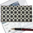 Checkbook Cover Black Spinning Wheels White Lenticular Animated #CBC-R008W#