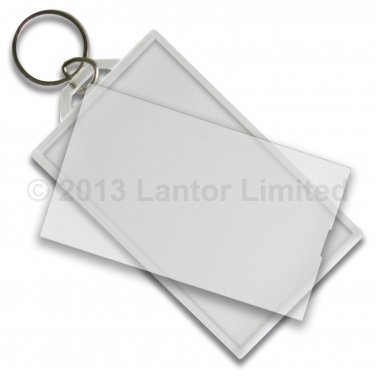 Key Chain Business Card Tag Clear Acrylic Snap-In 10 pcs #KC70-Clear-10#