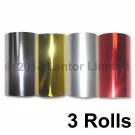 Hot Stamping Stamp Foil  600 ft  3in  3 Rolls Kingsley AAmstamp Howard Kwikprint