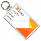 Acrylic Key Chain Snap-In Business Card Tag Clear #KC70-Clear#