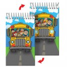 3D Lenticular School Bus Back to School Mini Notebook Note Book #NBM-270#
