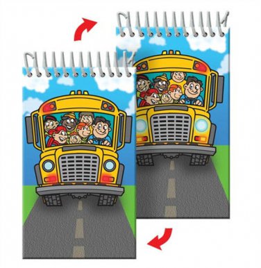 3D Lenticular School Bus Back to School Mini Notebook Note Book #NBM-270#