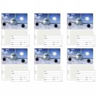 Luggage Bag Travel Tag with 3D Airplane Effect Lenticular Set of 6 #LT01-278#